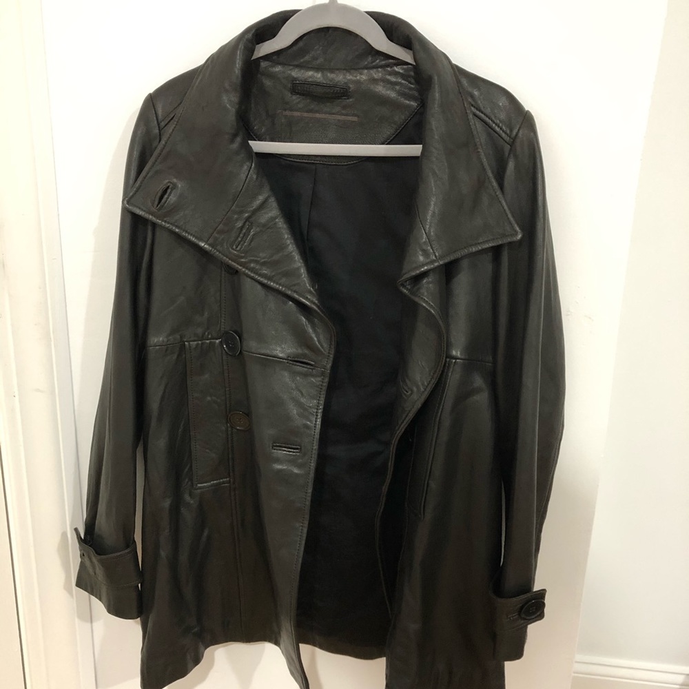 BLACK LEATHER JACKET - Picture 4 of 11